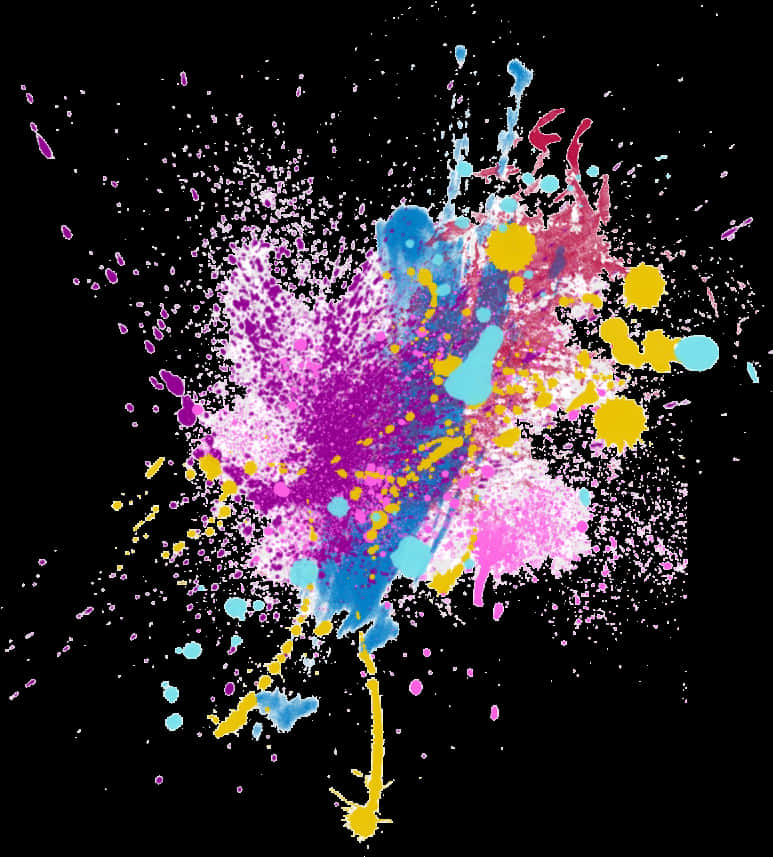 A Colorful Splattered Paint Splatter