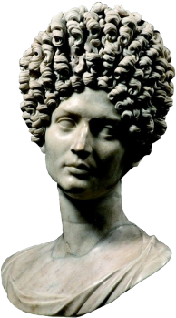 A Statue Of A Woman With Curly Hair