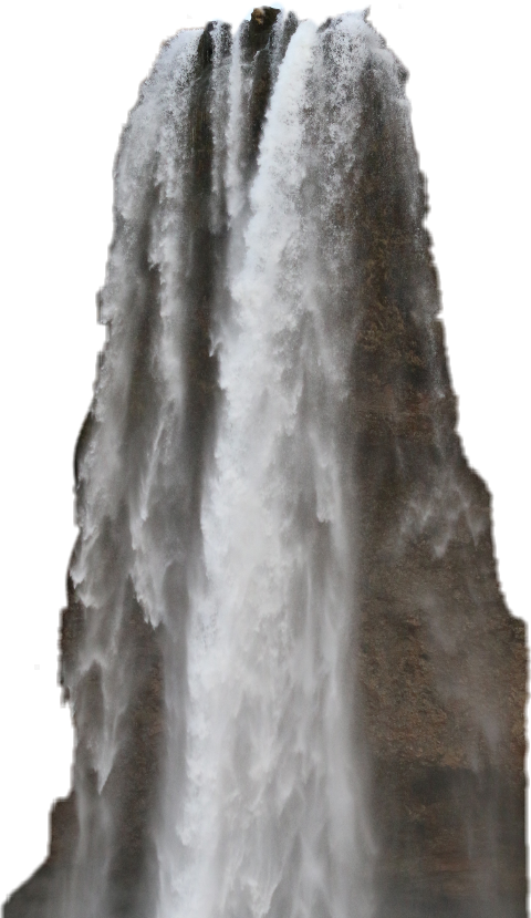 A Close Up Of A Waterfall