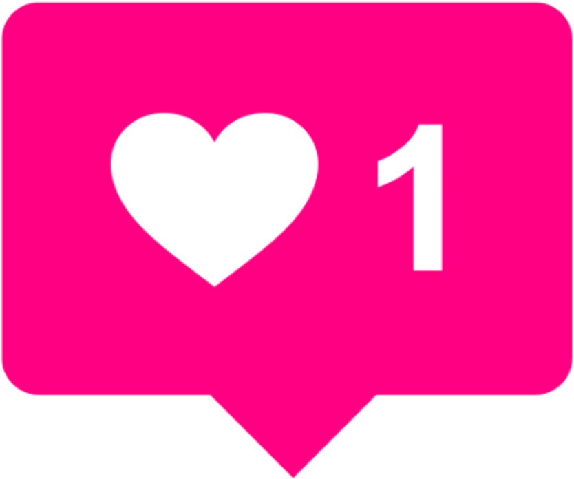 A Pink And Black Like Button