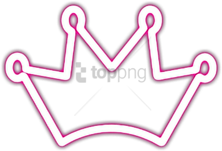 A Neon Crown On A Black Background