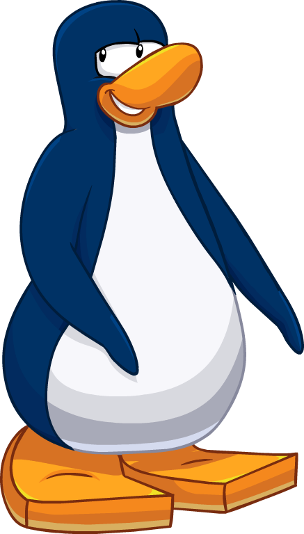 A Cartoon Penguin Standing On Its Hind Legs