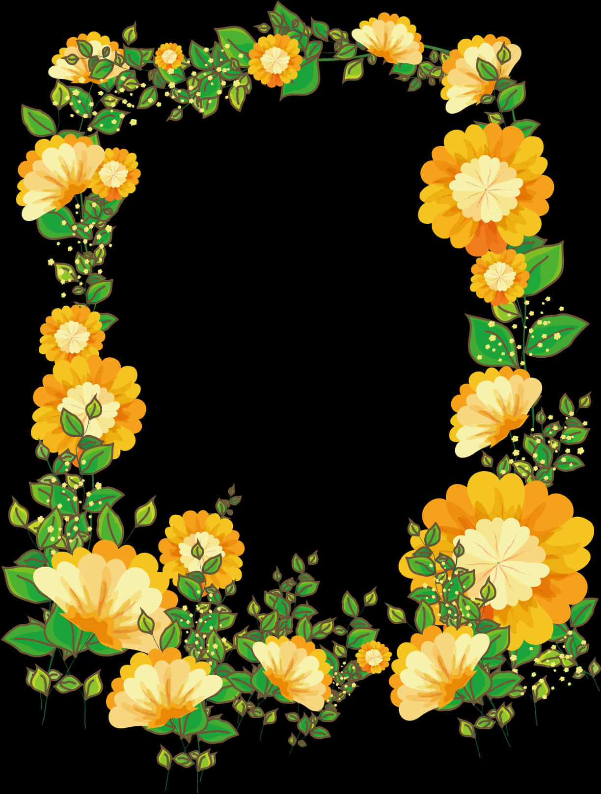 Picture Frame Floral Design Flower - Floral Borders Design Png, Transparent Png