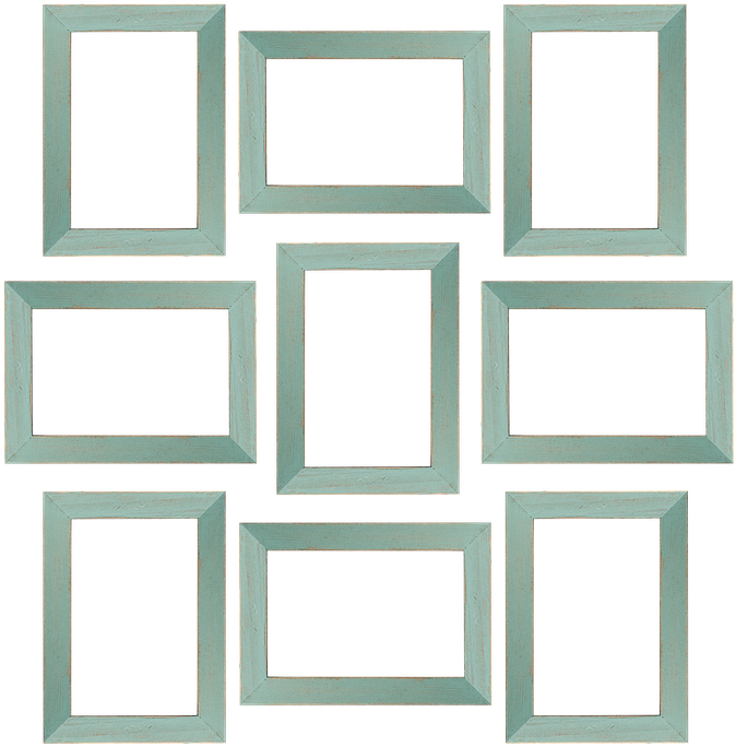 A Group Of Frames On A Black Background