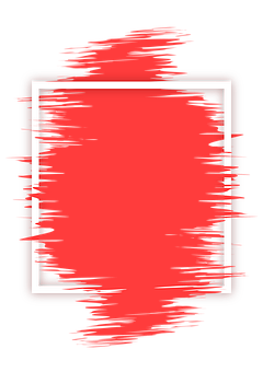 A Red Square With White Border