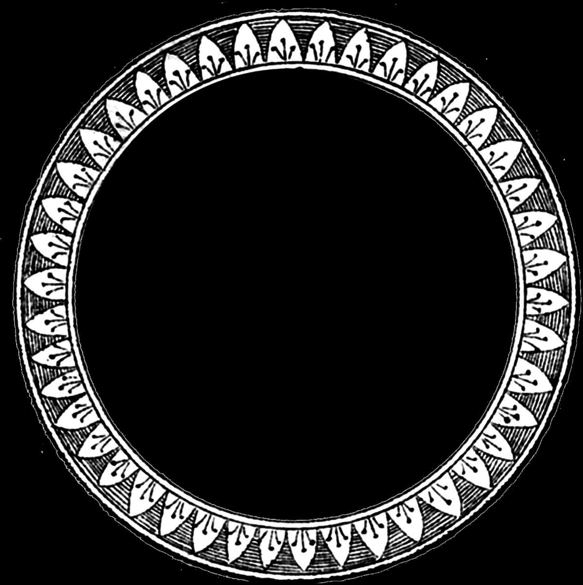 A Circular Design With Leaves