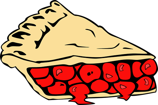A Piece Of Pie With Red Filling