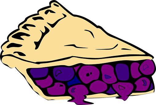 A Piece Of Pie With Blueberries