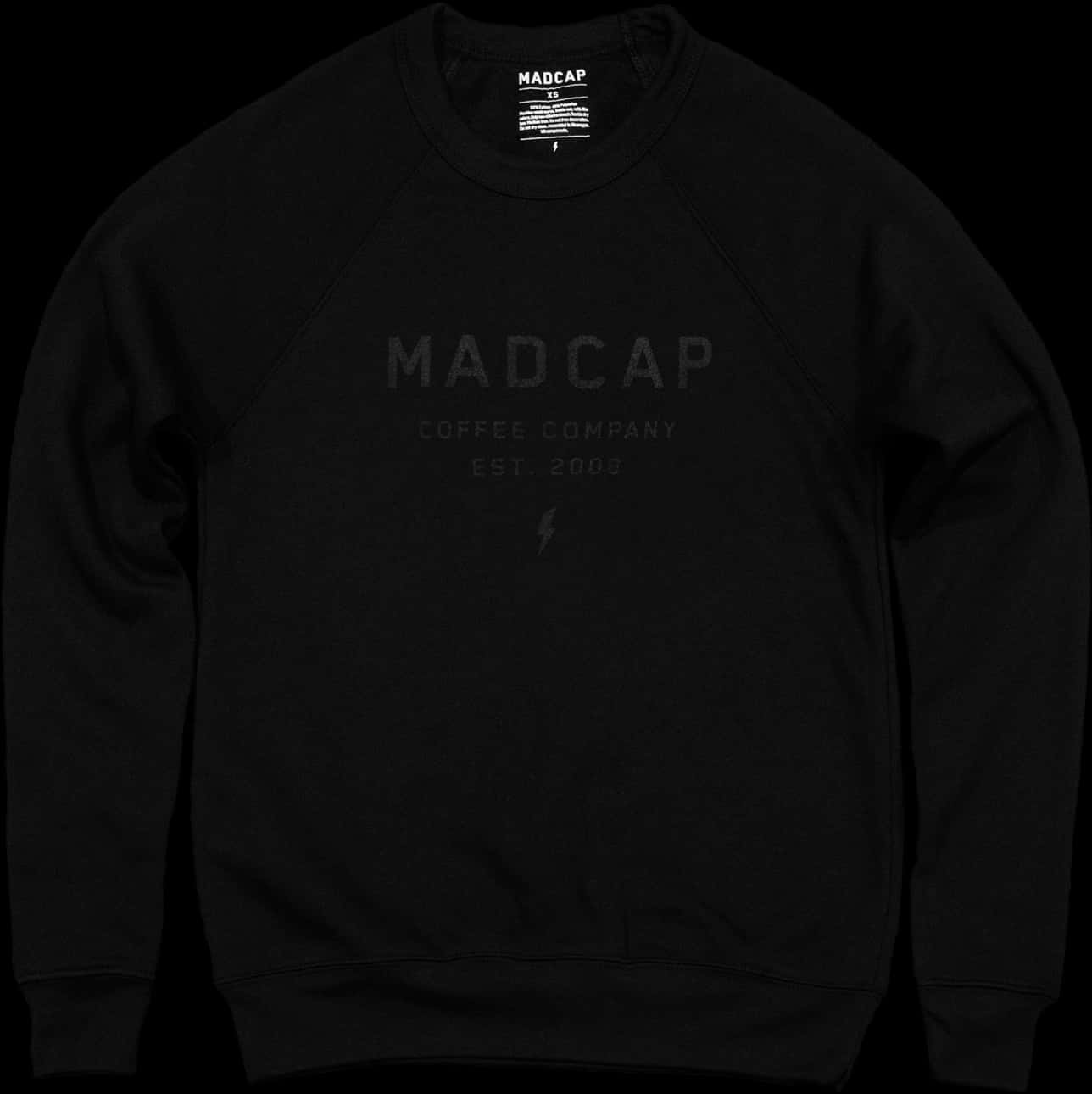 A Black Sweatshirt With A Logo On It