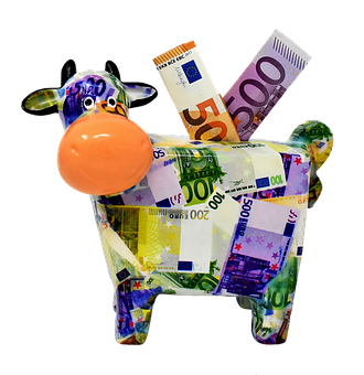 A Cow Made Of Paper Money