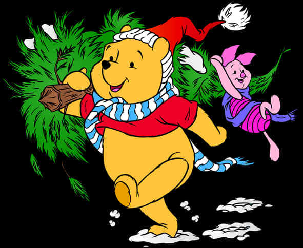Cartoon Of A Winnie The Pooh And Piglet