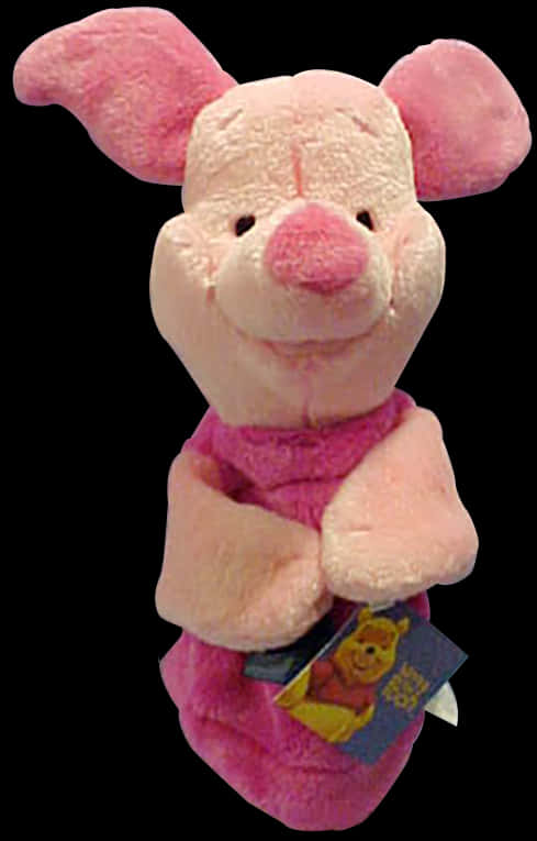 A Pink Stuffed Animal With A Book