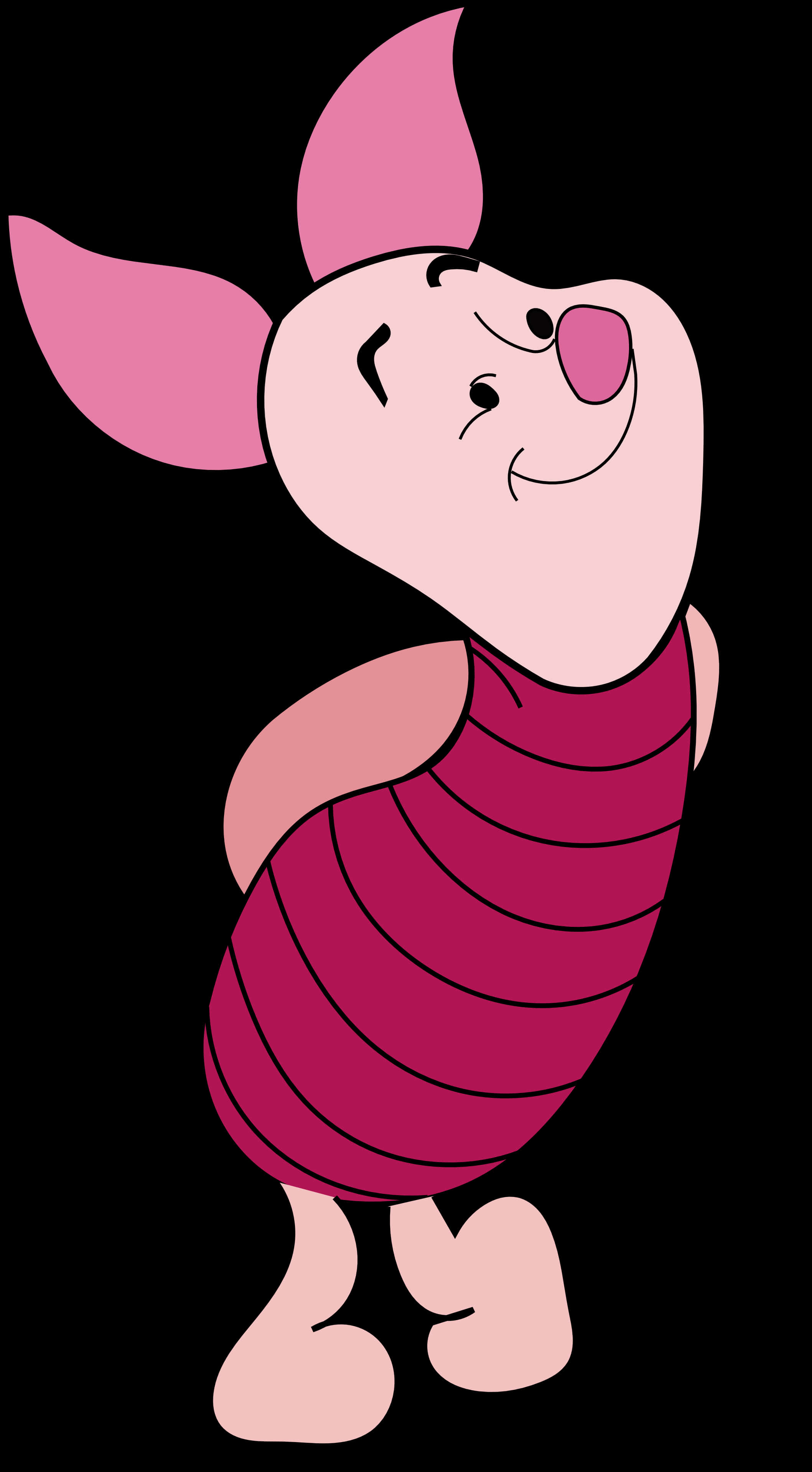 Cartoon Character Of A Piglet