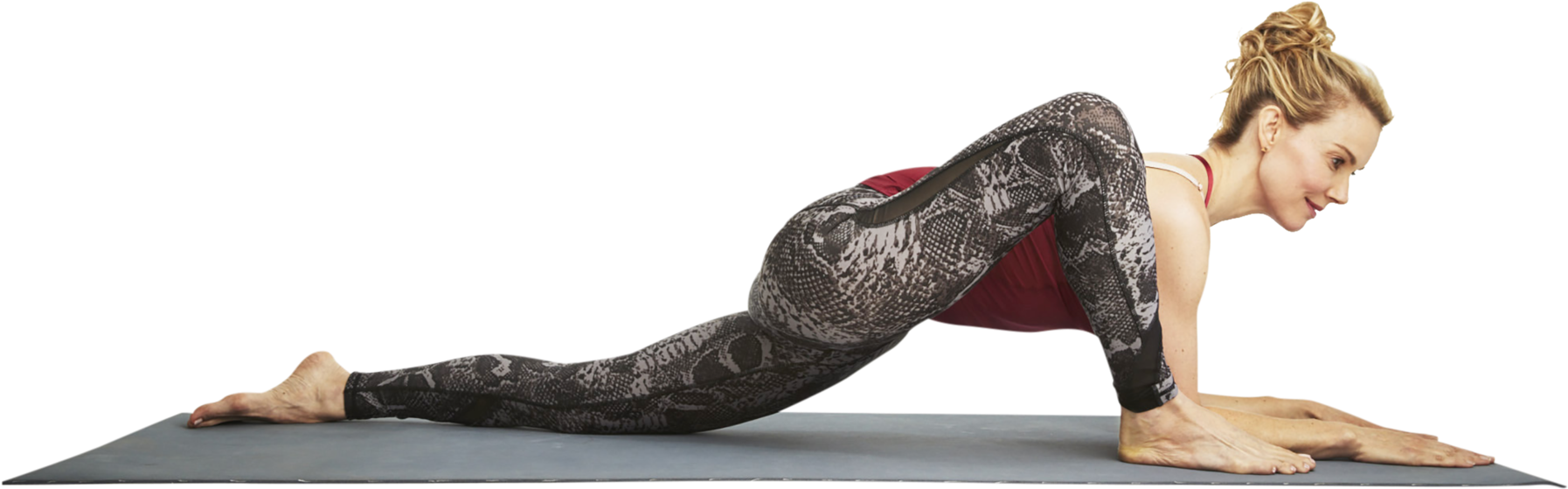 A Snake Skin And Red Fabric
