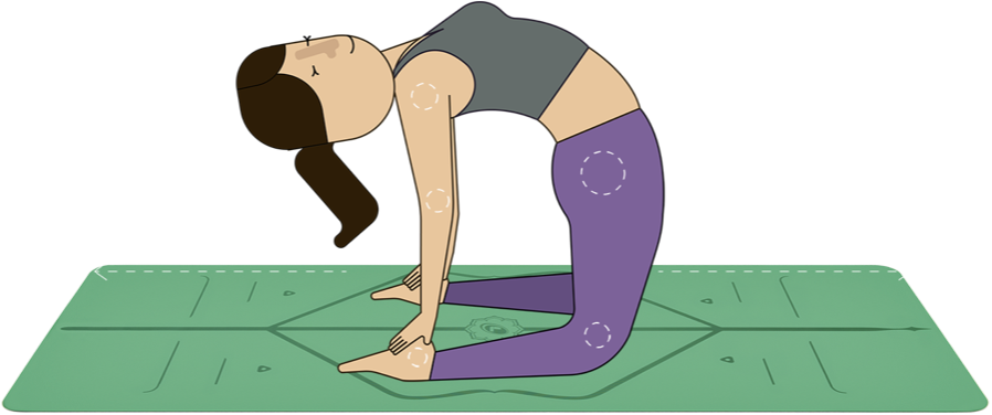 A Cartoon Of A Woman Doing Yoga