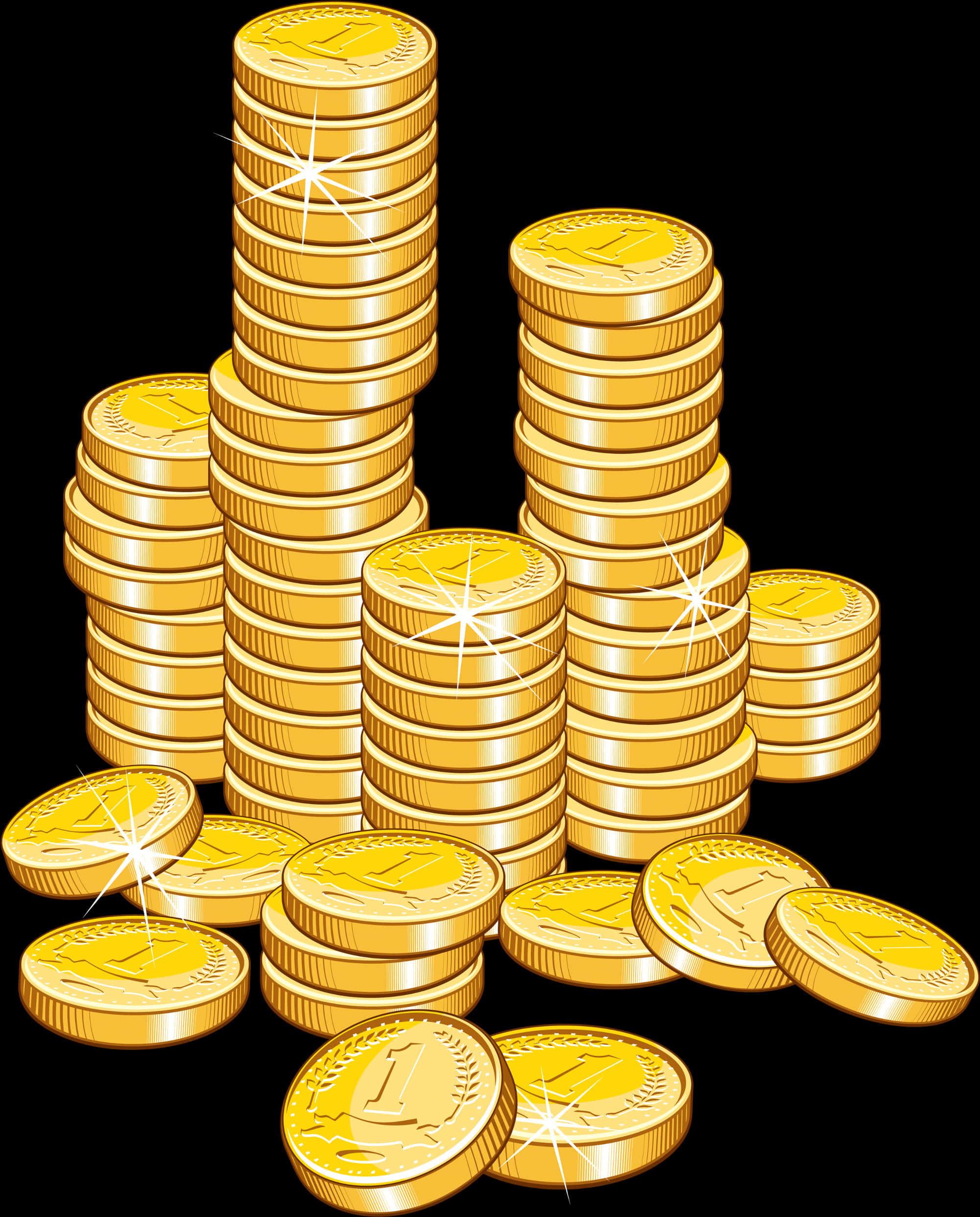 A Stack Of Gold Coins