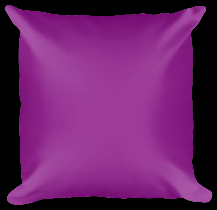 A Purple Pillow On A Black Background