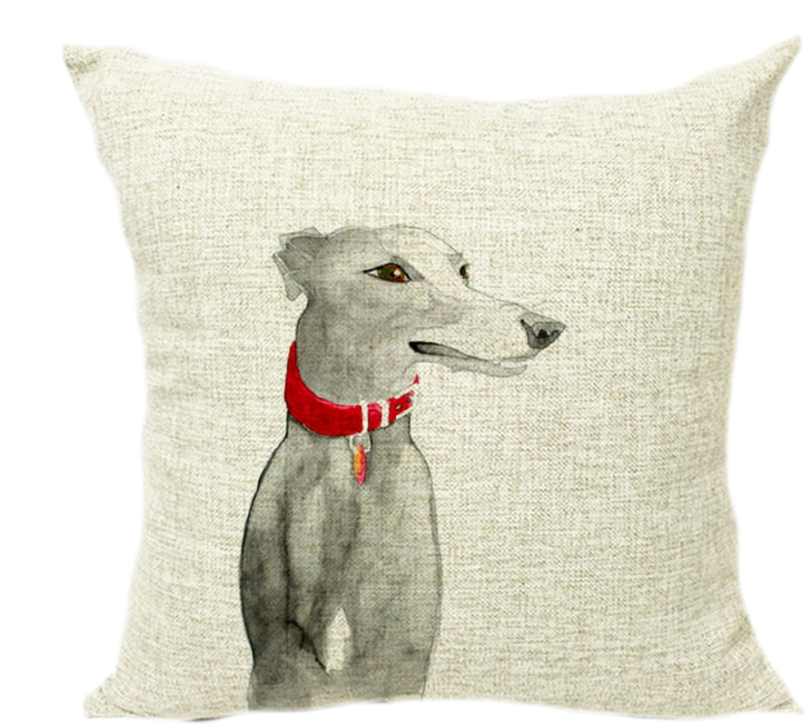 A Pillow With A Drawing Of A Dog