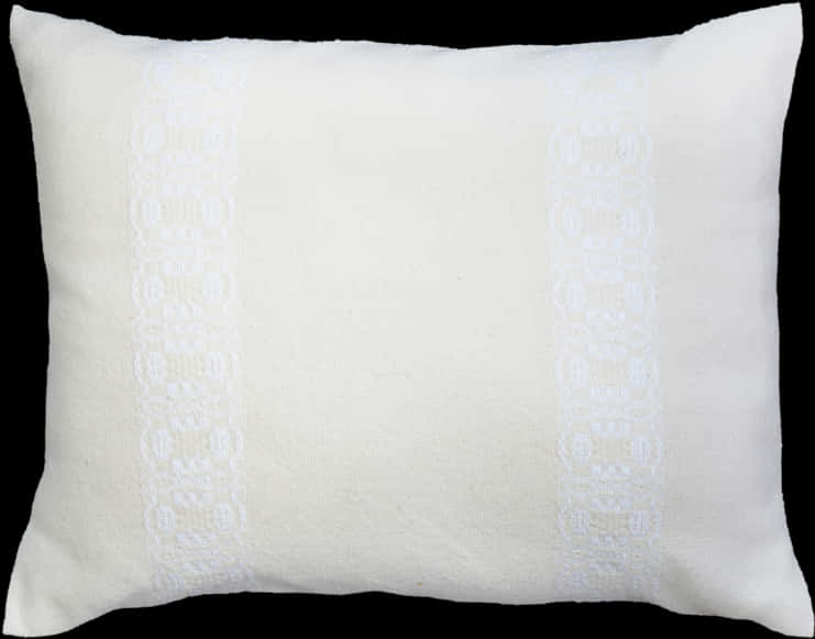 A White Pillow With Lace On It