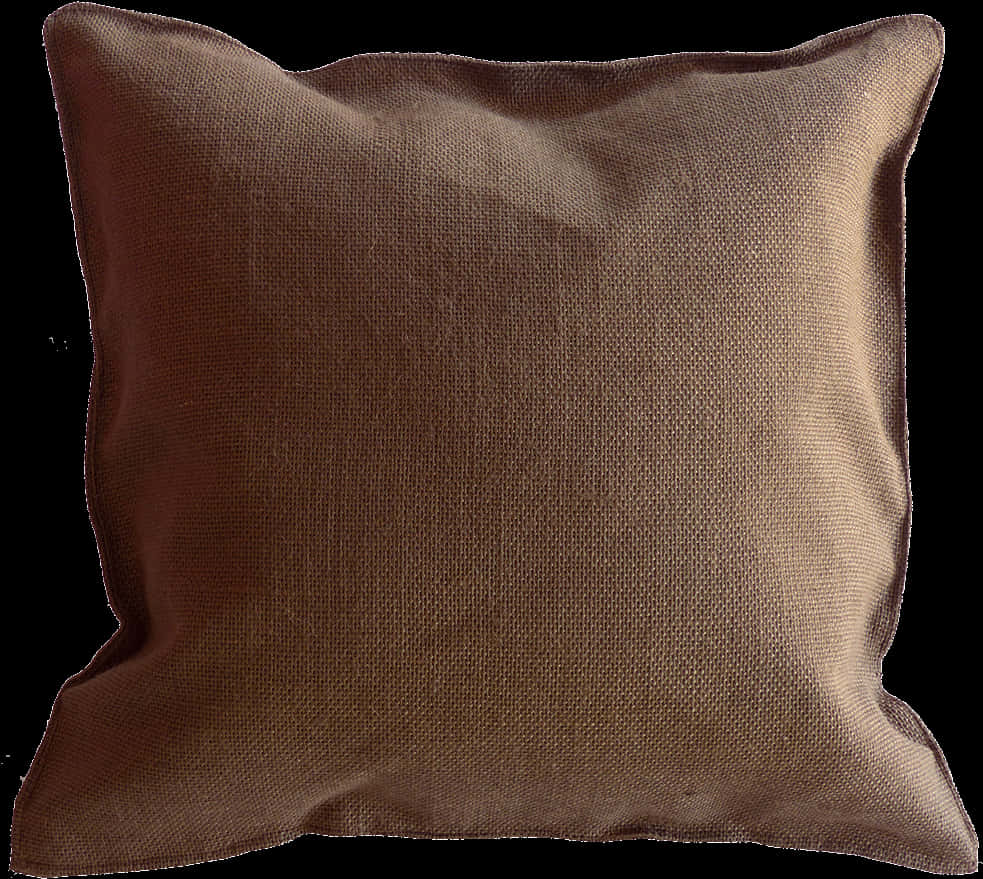 A Brown Pillow With A Black Background
