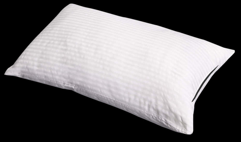 A White Pillow With Stripes On It