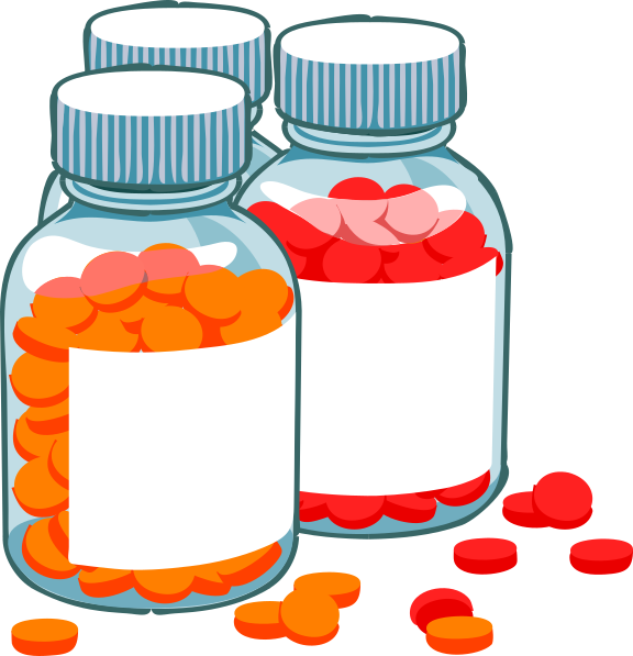 A Group Of Pills In A Jar