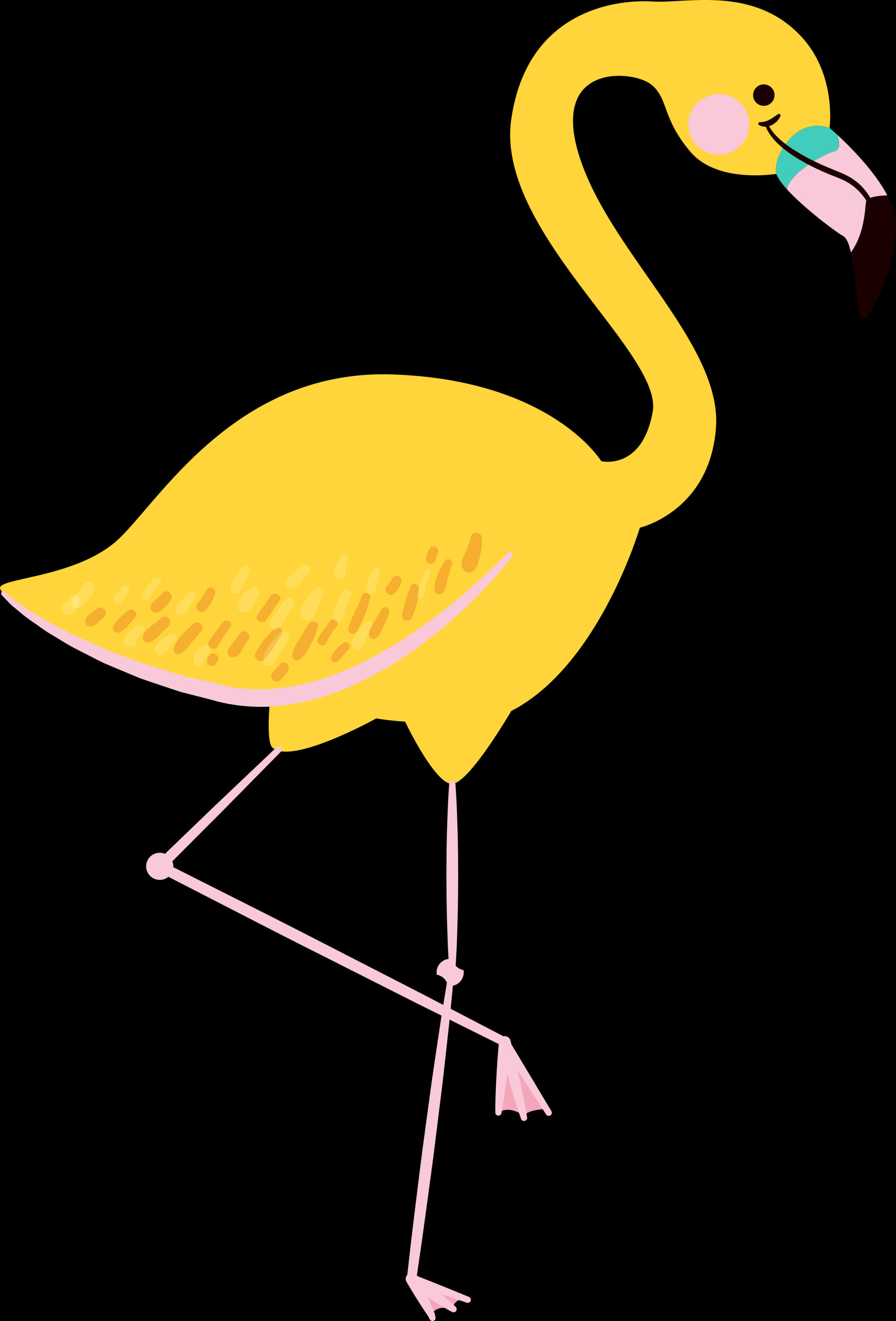 Yellow Flamingo Bird