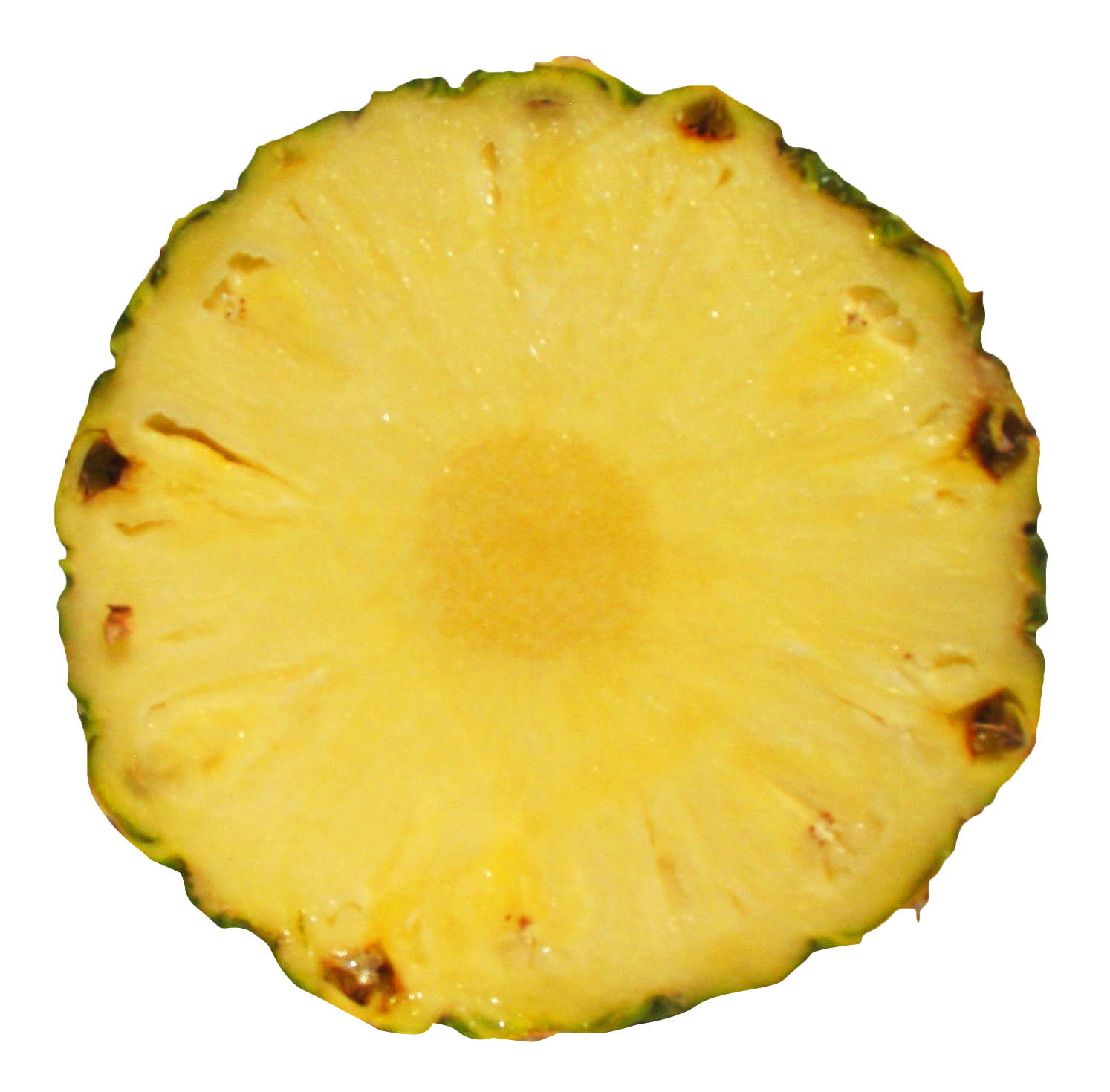 A Pineapple Slice On A Black Background