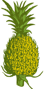 A Pineapple With Green Leaves