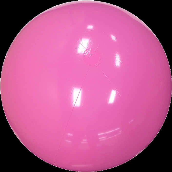 A Pink Ball On A Black Background