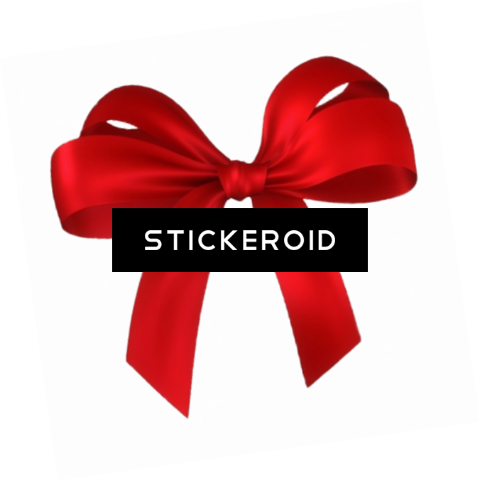 A Red Bow With A Black Background