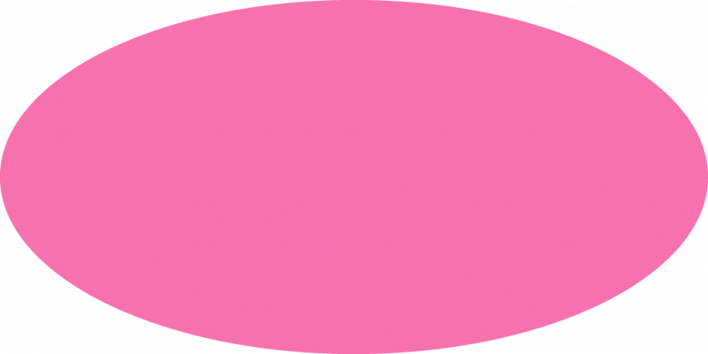 A Pink Oval With Black Border