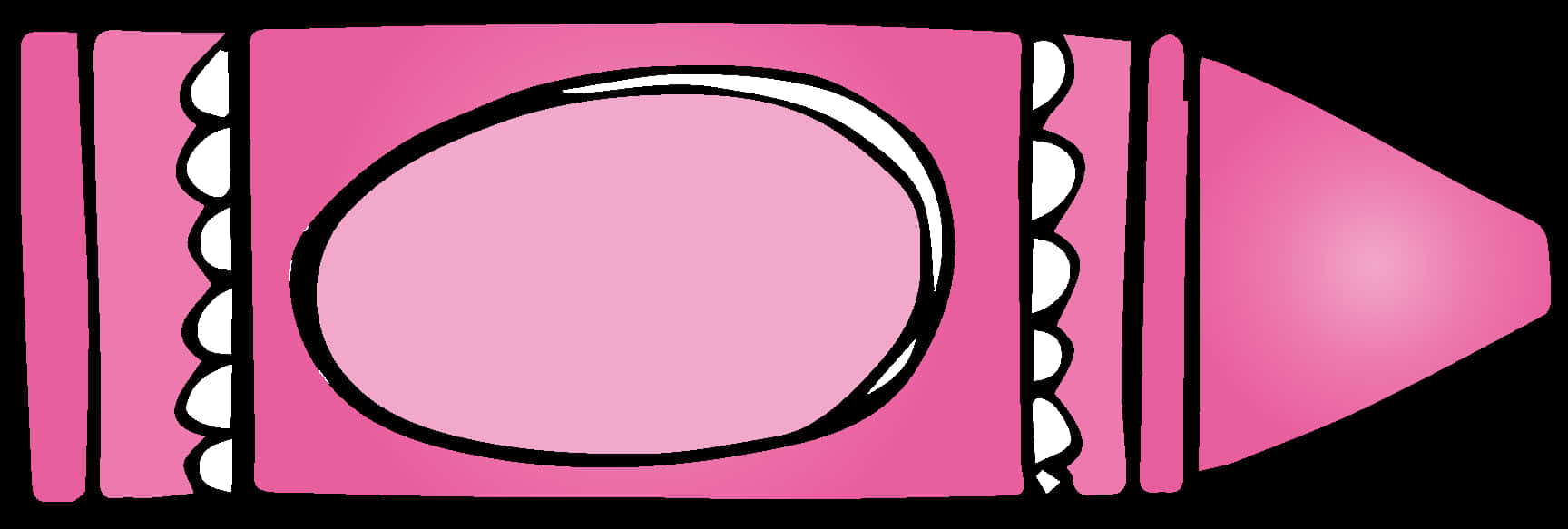 A Pink And White Rectangular Object With A Black Border