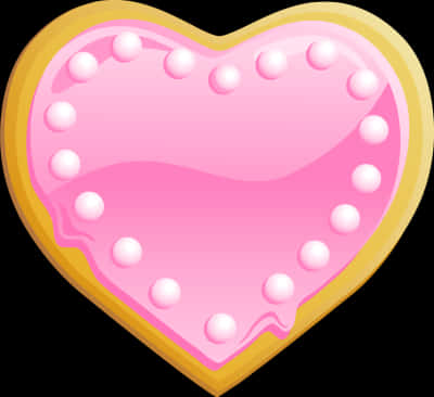 Pink Cookie Heart