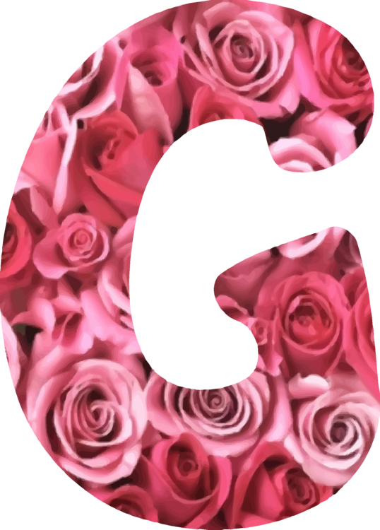 Pink,flower,garden Roses - Flower Alphabet Letter W, Hd Png Download