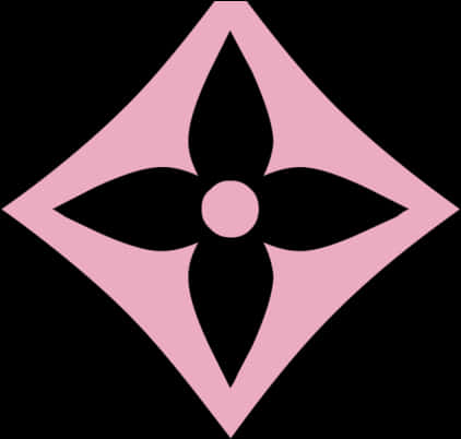 Pink Flower Louis Vuitton Logo