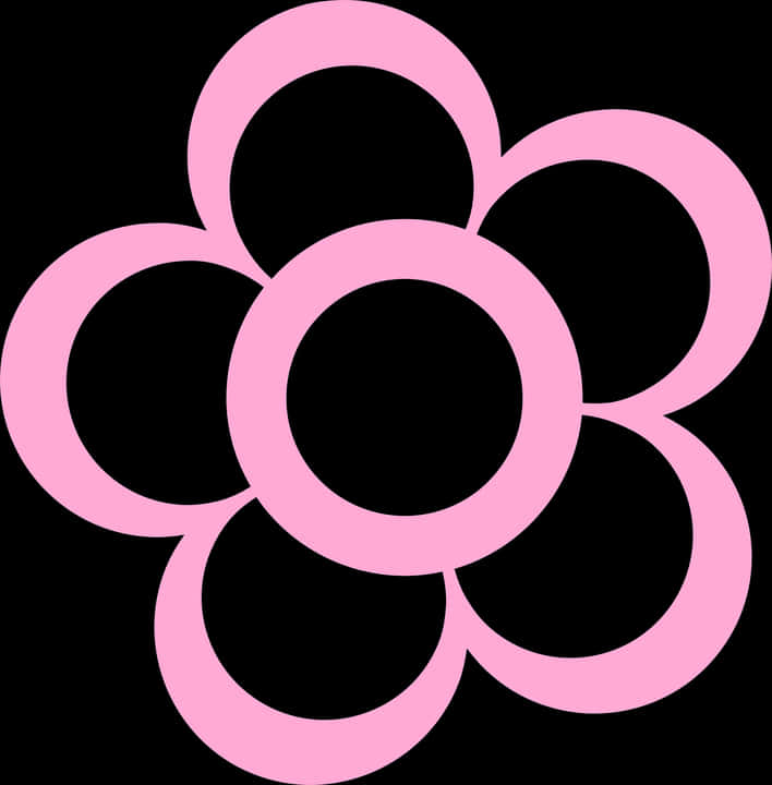 Pink Flower Simple Icon