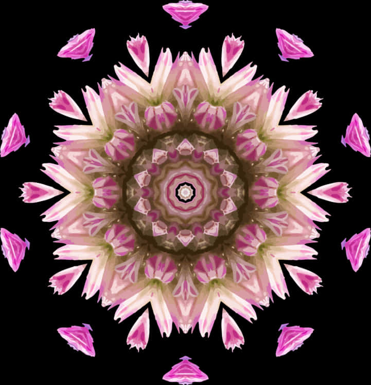 Pink,flower,symmetry - Does A Kaleidoscope Work, Hd Png Download