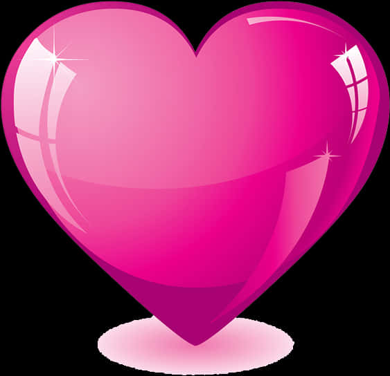 A Pink Heart With A Black Background