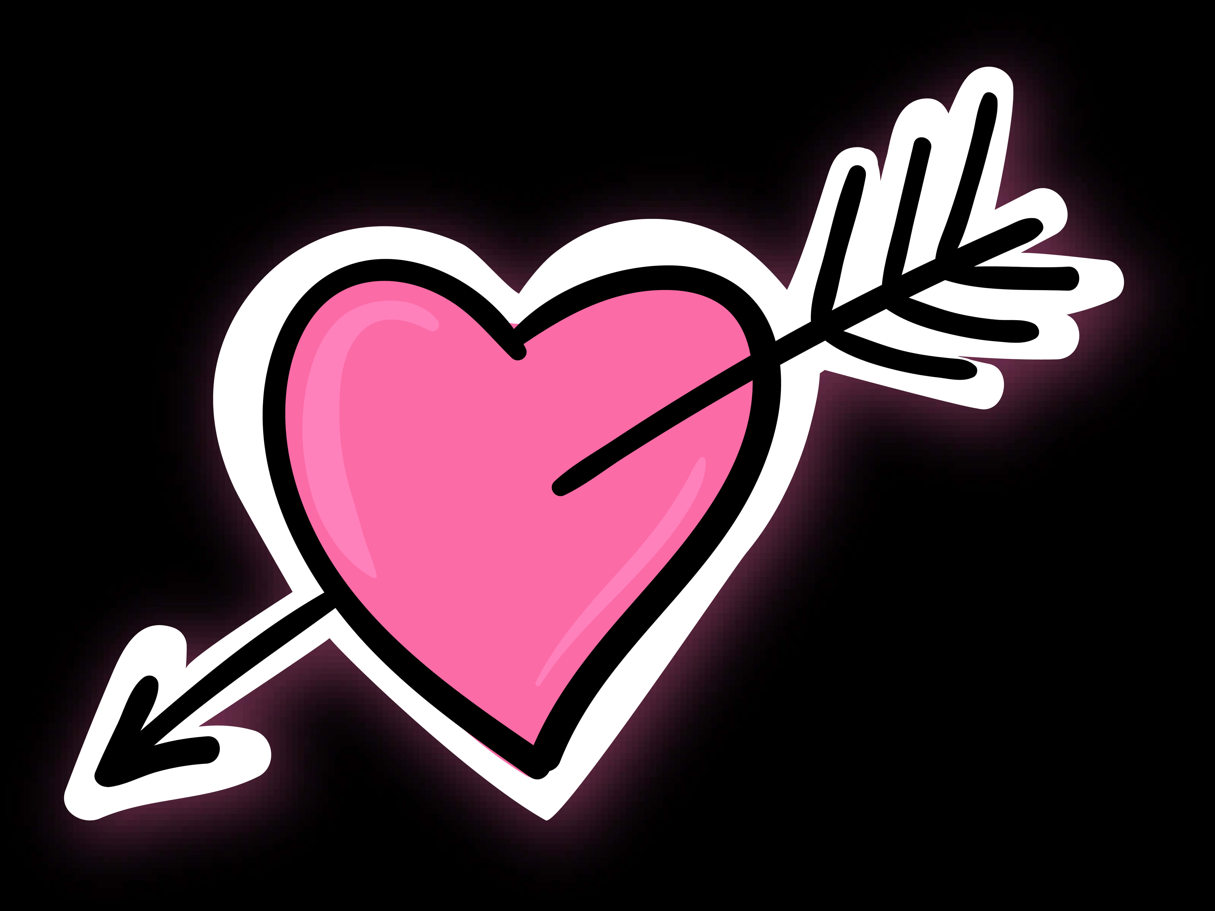 A Pink Heart With An Arrow