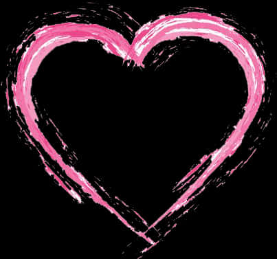 A Heart Drawn With Pink Paint