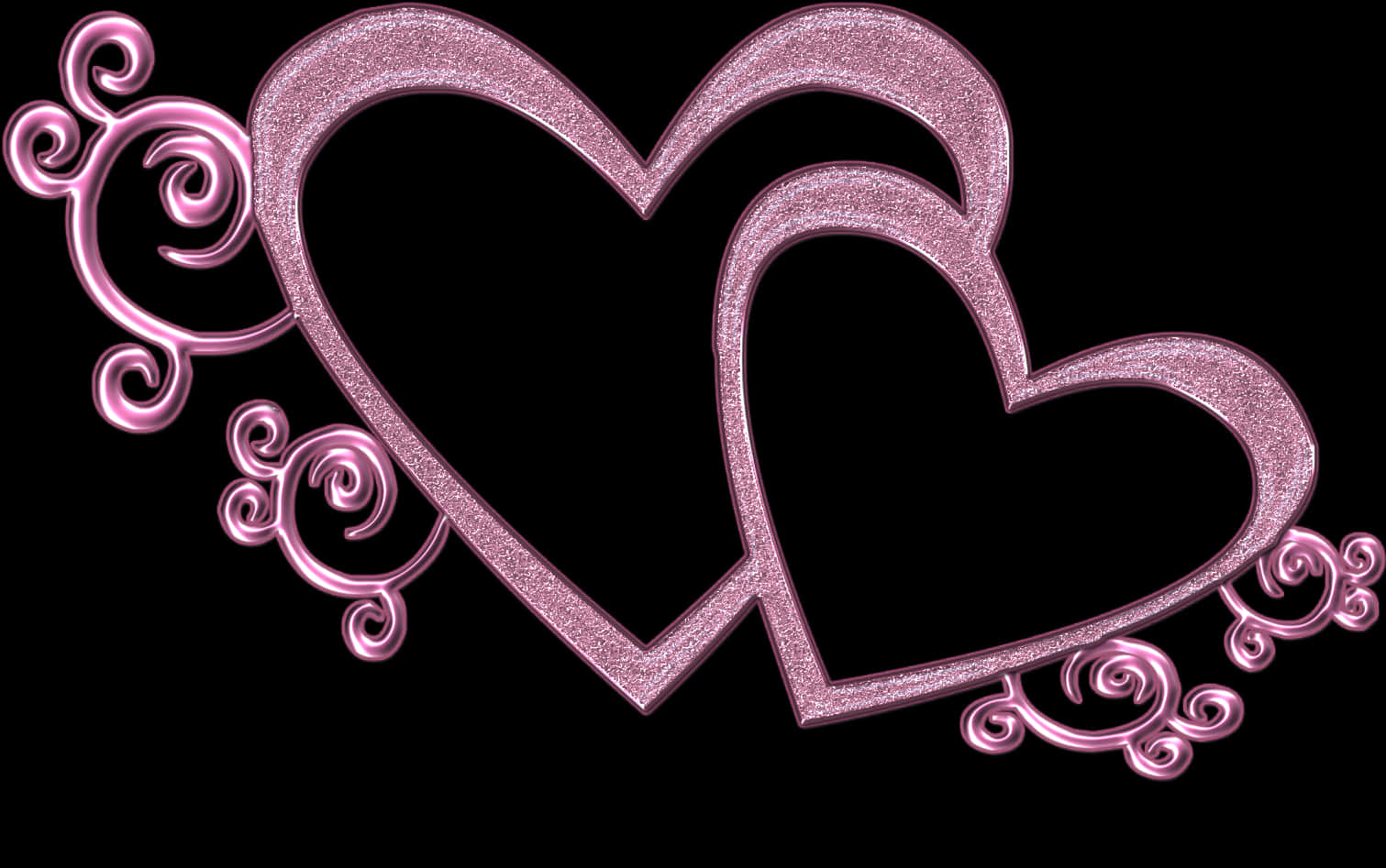 Pink Hearts Wedding Cliparts