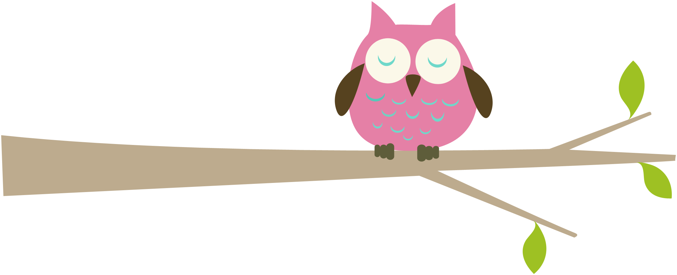A Pink Owl On A Branch