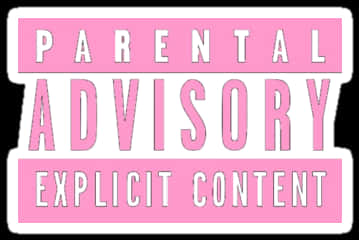 Pink Parental Advisory Logo