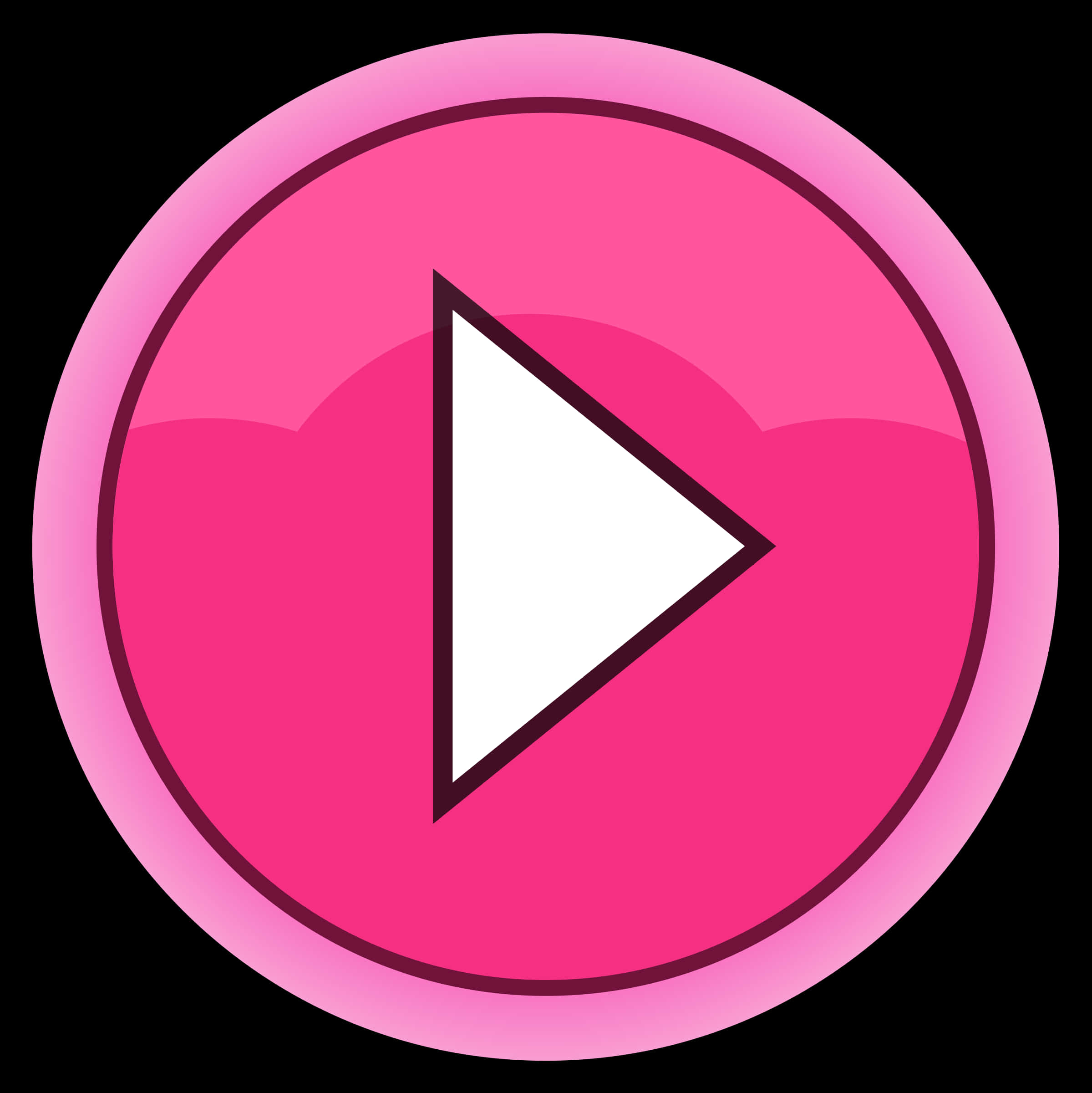 A Pink Button With A White Arrow