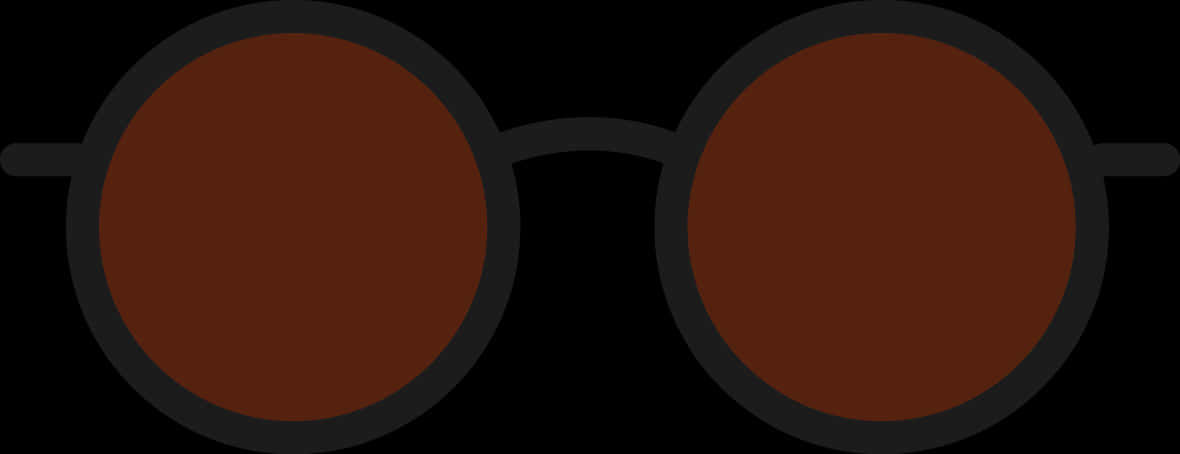 A Pair Of Glasses With Brown Lenses