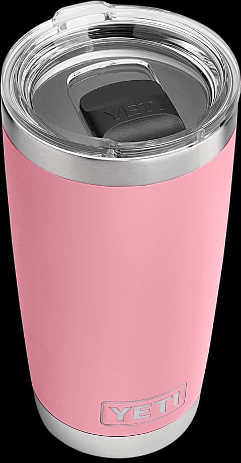 A Pink Tumbler With A Lid
