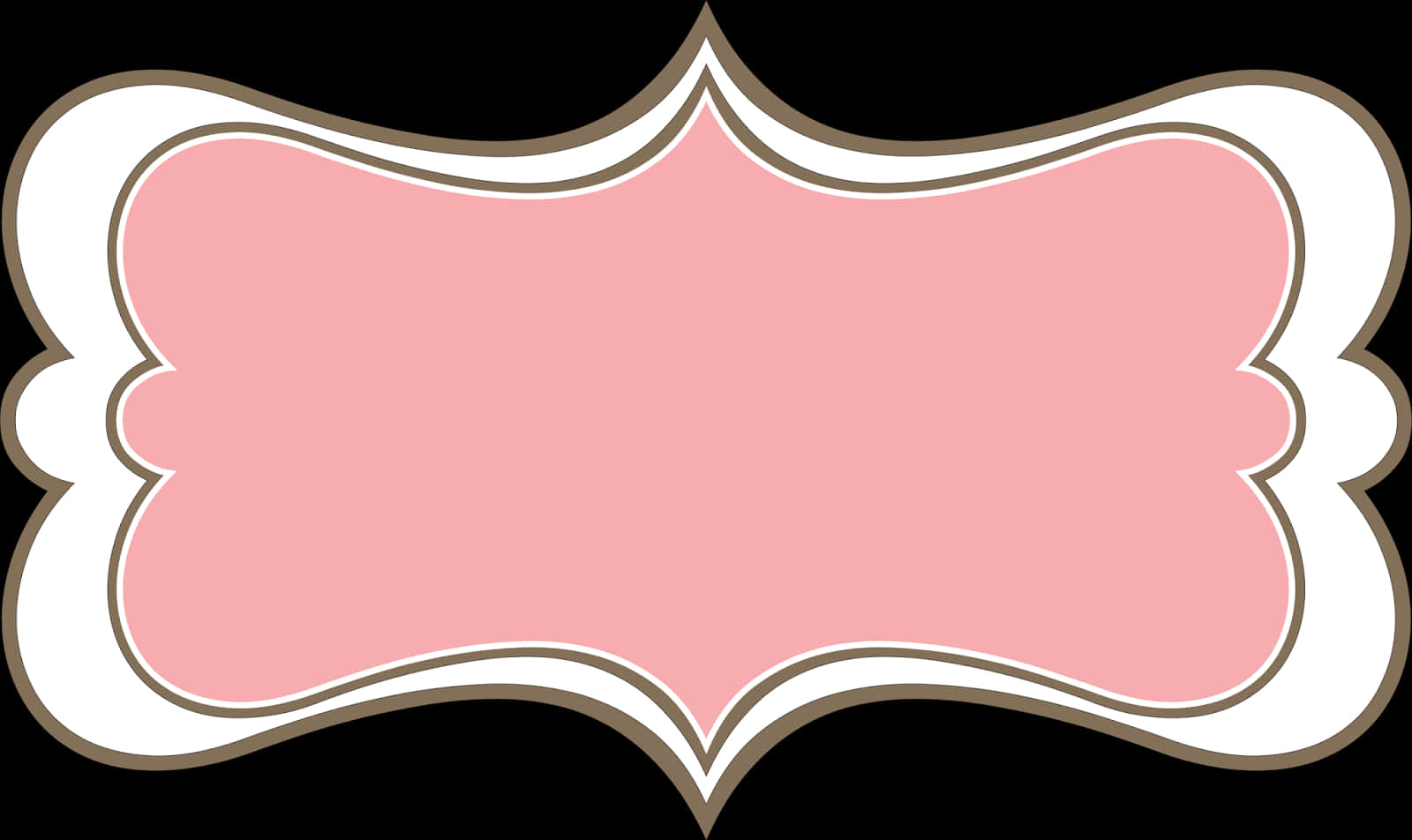 A Pink And Black Rectangular Frame