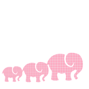 A Group Of Pink Elephants