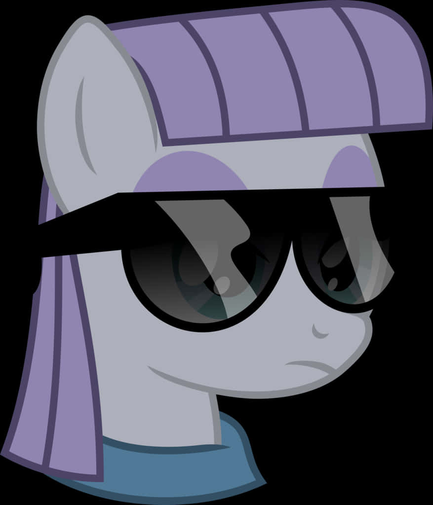 Cartoon Of A Cartoon Pony Wearing Sunglasses